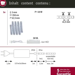 Paulmann MaxLED 1000 70671 Ruban LED 24 V blanc lumière du jour 150 cm dimmable