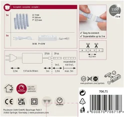 Paulmann MaxLED 1000 70671 Ruban LED 24 V blanc lumière du jour 150 cm dimmable