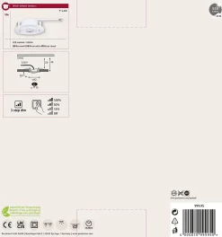Paulmann pack 10 spots encastrables LED 4,8 W blanc mat 3000 K dim 3 niveaux