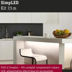 Paulmann SimpLED 78973 Ruban LED 7,5 m blanc chaud 12 V kit complet