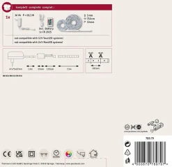 Paulmann SimpLED 78979 Ruban LED RGB 7,5 m 26W kit complet avec alimentation et télécommande
