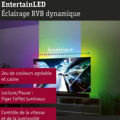 Paulmann TV Strips 75" Ruban LED 3,1 m RVB USB téléviseur 75 pouces, 5 W, 60 LED/m