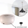 Pavillon détecteur de fumée 2 en 1 pour lampe suspension blanc