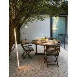 Pencil - Module lumineux à piles Zafferano, petit, portable et rechargeable, IP65, variateur, hauteur 50 cm, blanc