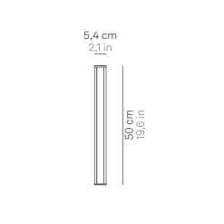 Pencil - Module lumineux à piles Zafferano, petit, portable et rechargeable, IP65, variateur, hauteur 50 cm, blanc