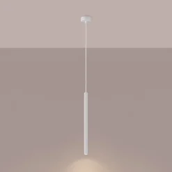 Pendentif en acier 1 ampoule 4000K - 8x8x120cm Sollux