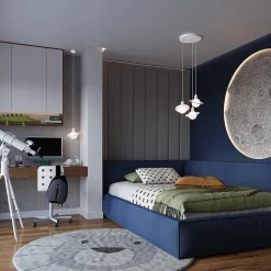 Pendentif en acier 1 lampes 20x20x125cm Sollux