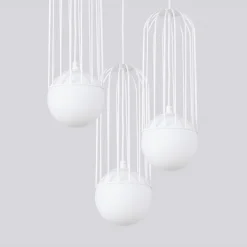 Pendentif en acier 3 lampes 34x34x115cm Sollux