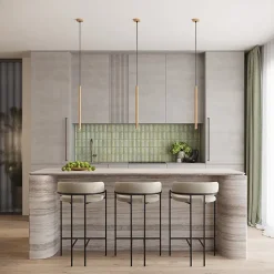 Pendentif en acier 1 lampes 8x8x120cm Sollux