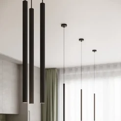 Pendentif en acier 1 lampes 8x8x120cm Sollux