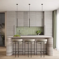 Pendentif en acier 1 lampes 8x8x120cm Sollux