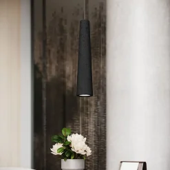 Pendentif en béton 1 ampoule 4000K - 8x8x125cm Sollux