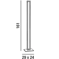 Perenz Lampadaire LED Inclinable Orientable 27w 2495lm h.161cm CCT Blanc