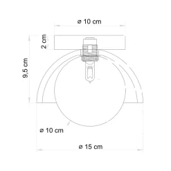 Petit éclairage en pierre naturelle bois et verre rond dépoli - Pietra