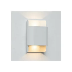 Petite applique carré double éclairage LED blanche IP54 - Laila