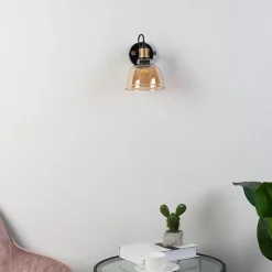 Petite applique en verre ambré - Linz