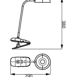 Philips, lampe de lecture à clipser, rose