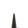 Pied de lampe octogonale en bois noir 25x25x70 cm