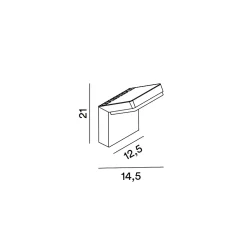 Piega - Applique murale LED 20W, température de couleur 3000K, 4000K, 6000K, 1600 lm, IP65, anthracite - Perenz