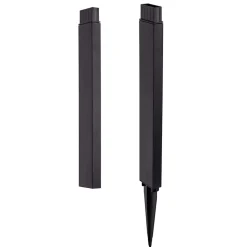 Piquet de terre décoratif solaire 'SIGI', 79 cm de haut, plastique, noir, LEDs intégrées, blanc chaud