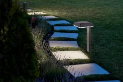 Piquet de terre décoratif solaire 'SIGI', 79 cm de haut, plastique, noir, LEDs intégrées, blanc chaud