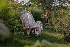 Piquet de terre solaire à LED brun h : 88cm , pour l'extérieur, piquet de terre en métal et plastique brun, avec LED intégrée