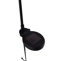 Piquet de terre solaire LED 'Flamme' - piquet de terre extérieur en métal et plastique marron, avec LED intégrée