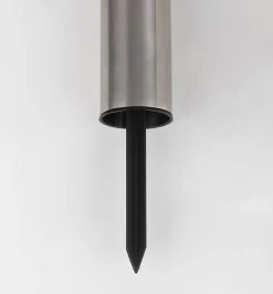 Piquet solaire BOBBY set de 3 D 6,2cm H 42cm métal acier nu plastique LED blanc chaud