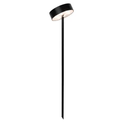 Piquet solaire decoratif LAUPHEIM 56 cm metal noir style moderne LED interrupteur a curseur D: 10 cm