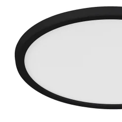 Plafonnier à LED blanc neutre 1700lm 14.5W IP44 ⌀30cm noir GoodHome Thornaby