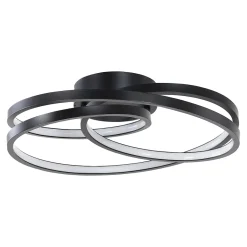 Plafonnier à LED noir IP44 22W GoodHome Boatbill