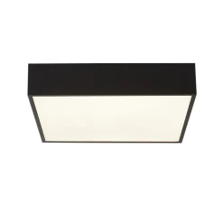 Plafonnier, 1 lumiere, aluminium, matt noir