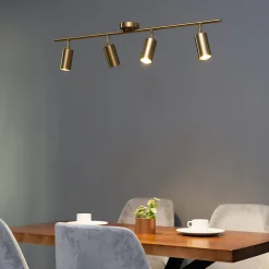Plafonnier à tête multiple en métal doré - Estrid