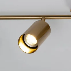 Plafonnier à tête multiple en métal doré - Estrid