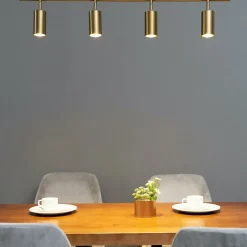 Plafonnier à tête multiple en métal doré - Estrid