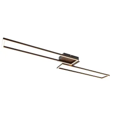 Plafonnier allongé noir 3 niveaux de luminosité - Plazas Novo