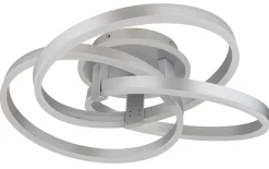 Plafonnier aluminium brossé, LED HERWIG