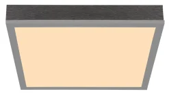 Plafonnier aluminium couleur argent, LED DORO