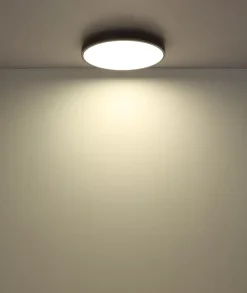 Plafonnier aluminium couleur argent, LED DORO