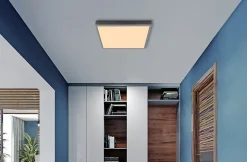 Plafonnier aluminium couleur argent, LED DORO