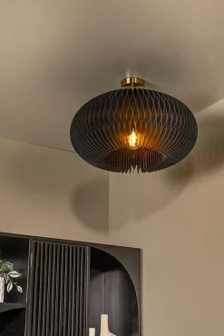 Plafonnier ARMONI en papier avec 1xE27 - Noir - Lucide