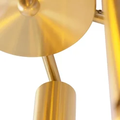 Plafonnier Art Déco doré 6 lumières - Tubi