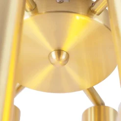 Plafonnier Art Déco doré 6 lumières - Tubi