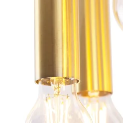 Plafonnier Art Déco doré 6 lumières - Tubi