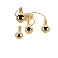 Plafonnier Art déco en laiton 4 lumières - Facil