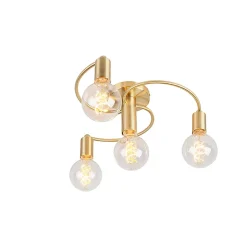 Plafonnier Art déco en laiton 4 lumières - Facil