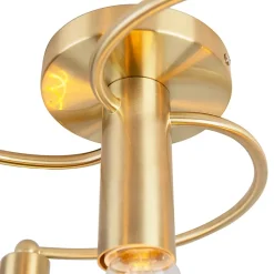 Plafonnier Art déco en laiton 4 lumières - Facil