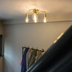 Plafonnier Art déco en laiton 4 lumières - Facil