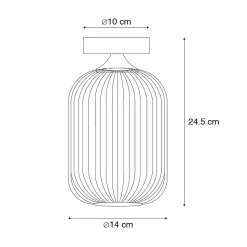 Plafonnier Art Déco en laiton - Banci