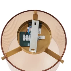 Plafonnier Art déco laiton et verre ambré - Laura